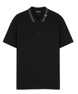 Medusa-embroidered polo shirt