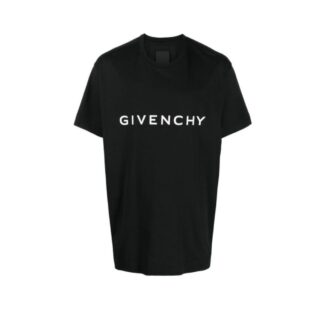 Givenchy Logo-Print Black Cotton T-Shirt
