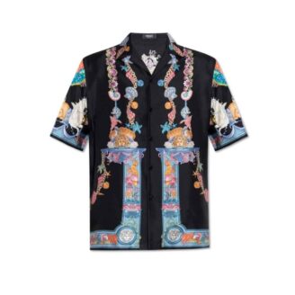 Versace Coral Theatre Shirt Black