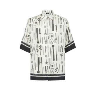 Fendi Graphic Print Silk Shirt