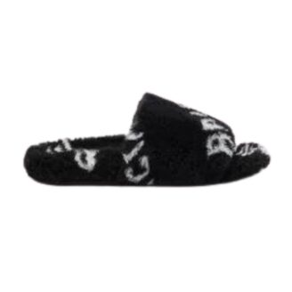Balenciaga Furry Logo Slides