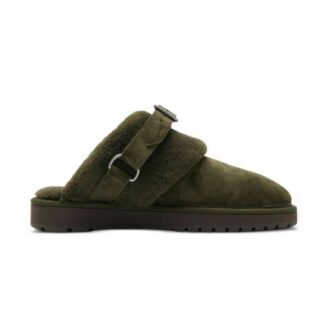 Burberry Shearling Buckle Slippers