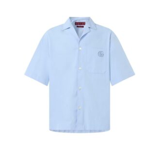 Gucci Cotton Silk Shirt with Interlocking G