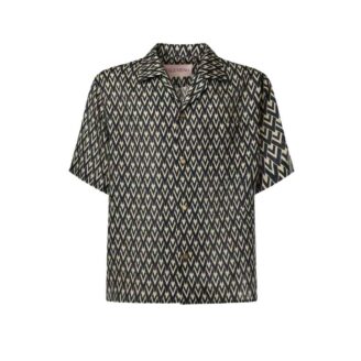 Valentino Toile Iconographe Silk Bowling Shirt