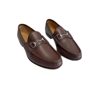 Gucci 1953 Horsebit Grained Leather Loafers