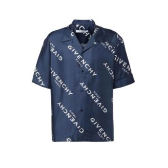 Givenchy Shadow Bowling Silk Shirt