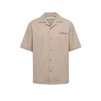Off-White Industrial Logo Camp Collar Shirt