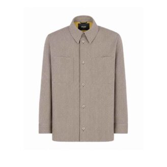 Fendi Jacquard-Stitching Shirt Jacket