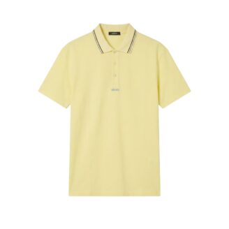 Versace Logo Embroidered Cotton Piqué Polo Shirt
