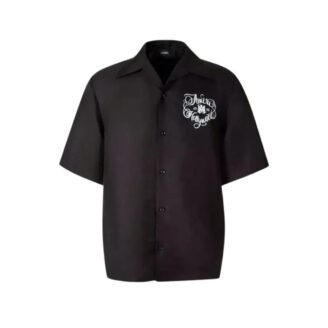 AMIRI Hollywood Script Logo Short-Sleeve Silk Shirt