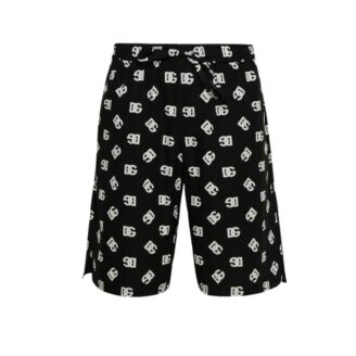 Dolce & Gabbana Black Cotton Bermuda Shorts