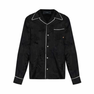 AMIRI Piping Detailed Long-Sleeve Silk Shirt