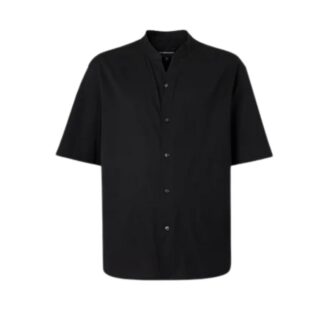 Emporio Armani Band Collar Short-Sleeve Shirt