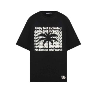 Dolce & Gabbana Distressed Slogan-Print Cotton T-Shirt