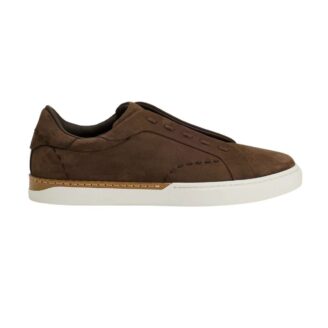 Fendi City Suede Slip-On Sneakers