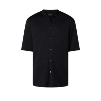 Emporio Armani Mandarin Collar Short-Sleeve Shirt