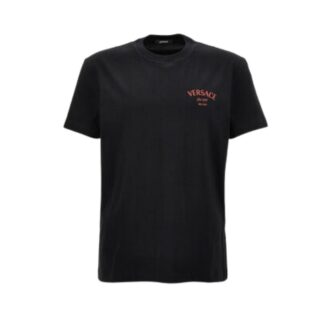 Versace Embroidered Arch Logo Cotton T-Shirt
