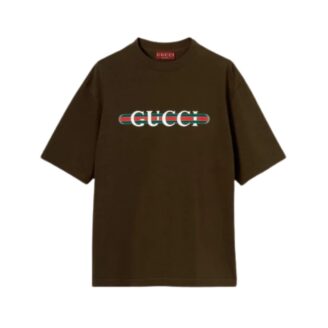 Gucci Web Stripe Logo Cotton T-Shirt