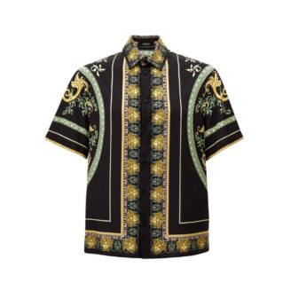 Versace Medusa Barocco Print Silk Shirt