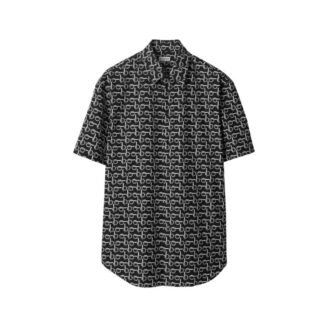 Burberry Monogram Print Silk Shirt